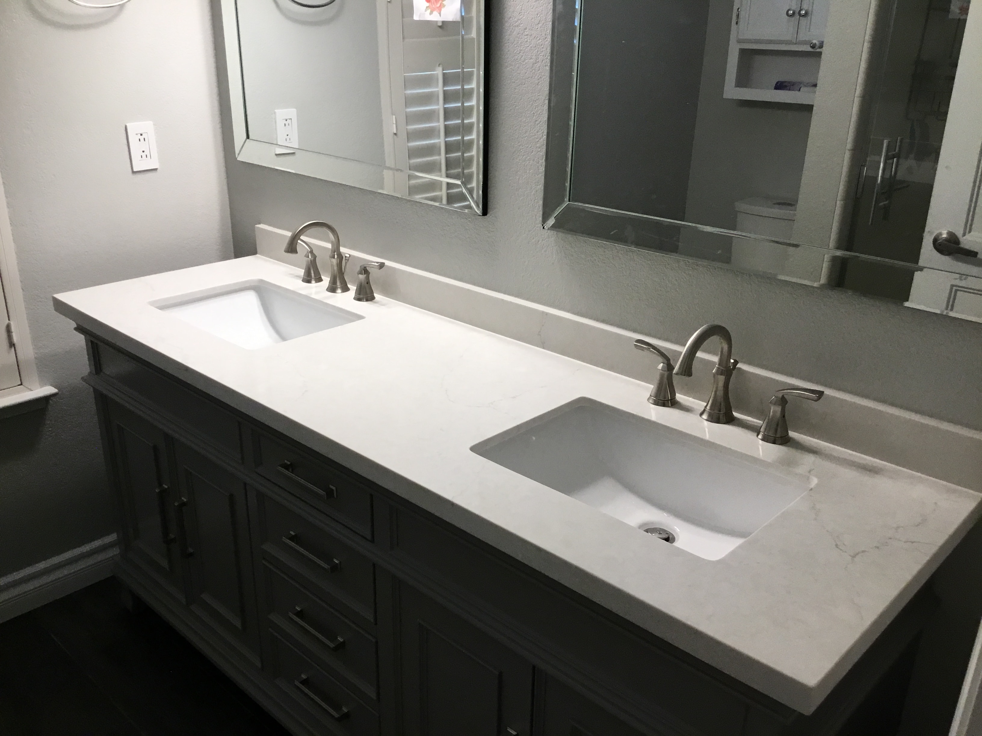 Modern bathroom double sink vanity — HCIC