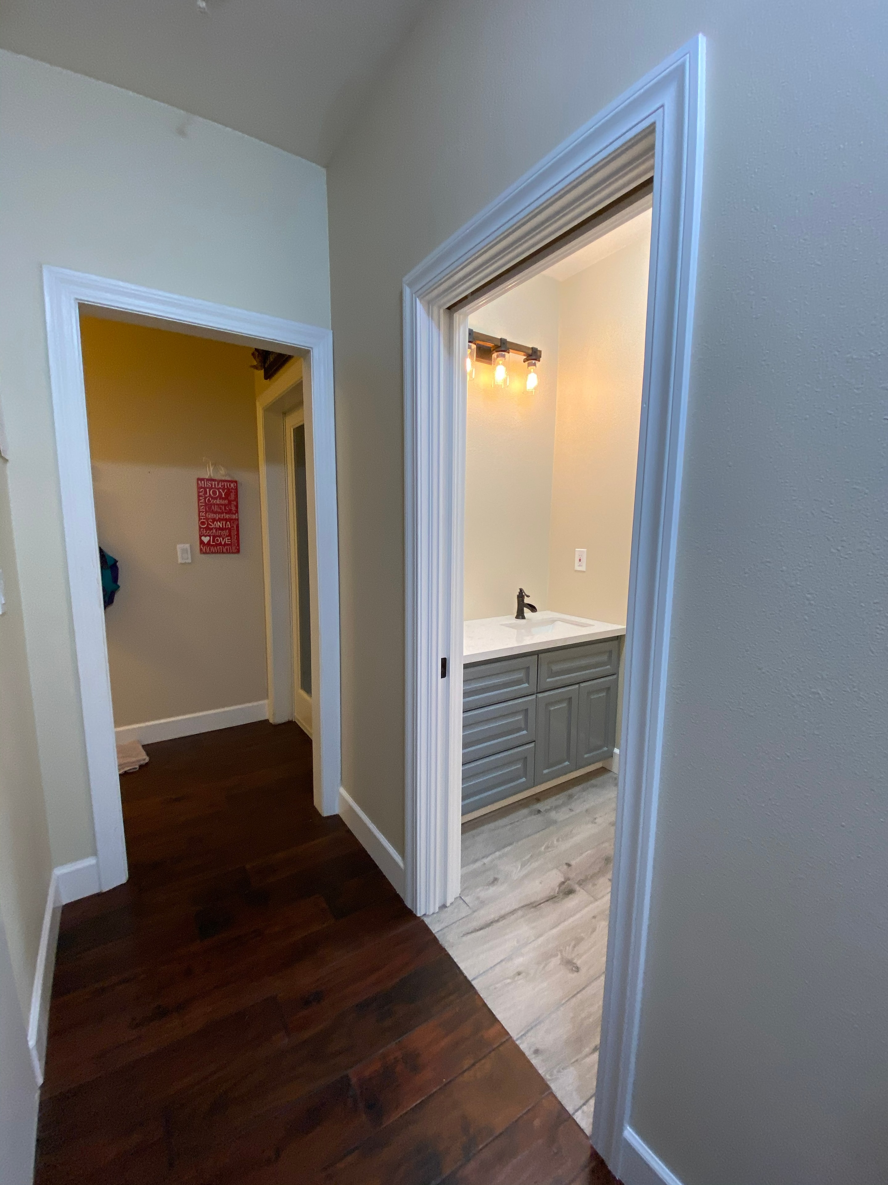 Modern bathroom vanity hallway — HCIC