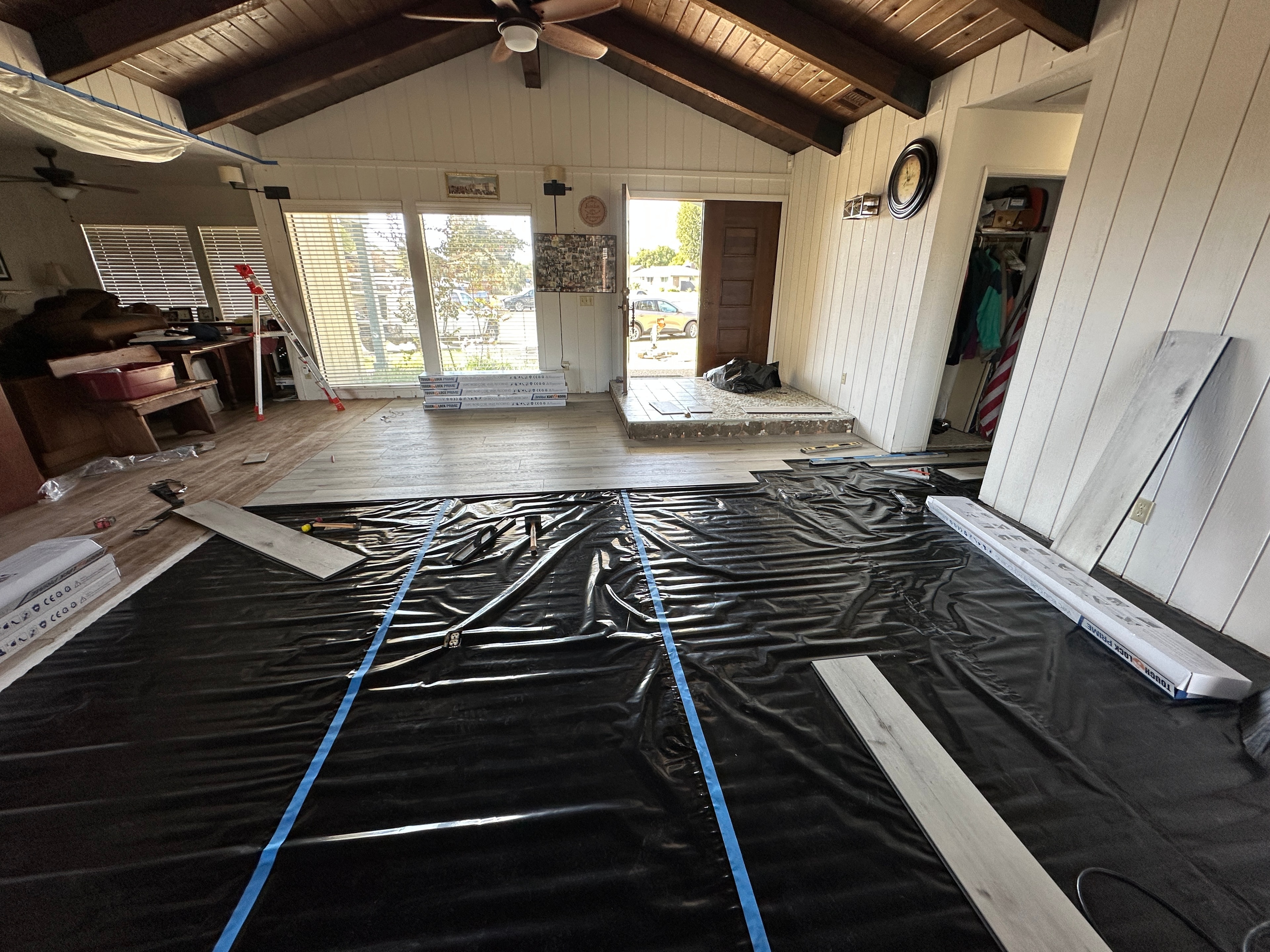 Garage interior under renovation — HCIC